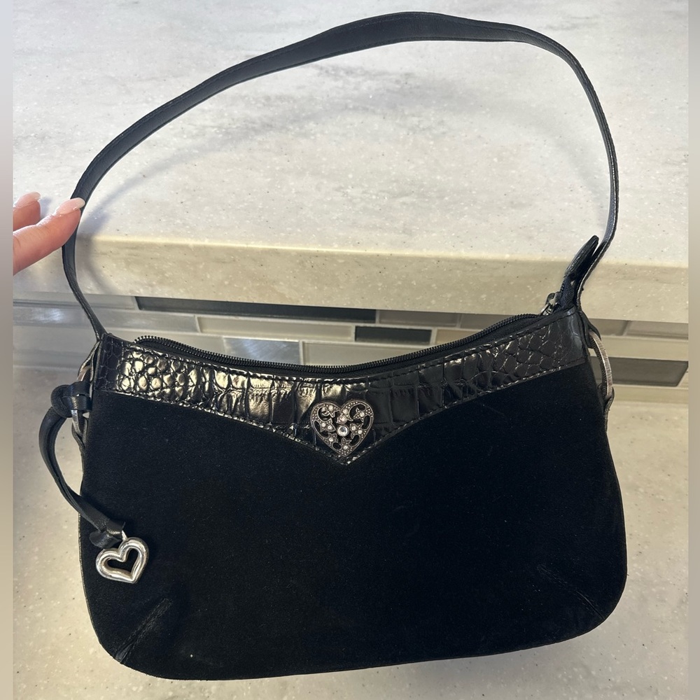Brighton Suede and Leather Crocodile small shoulder bag and wallet - Picture 4 of 10